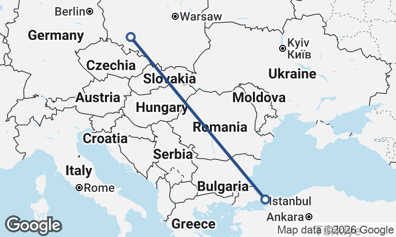 Wrocław to Istanbul