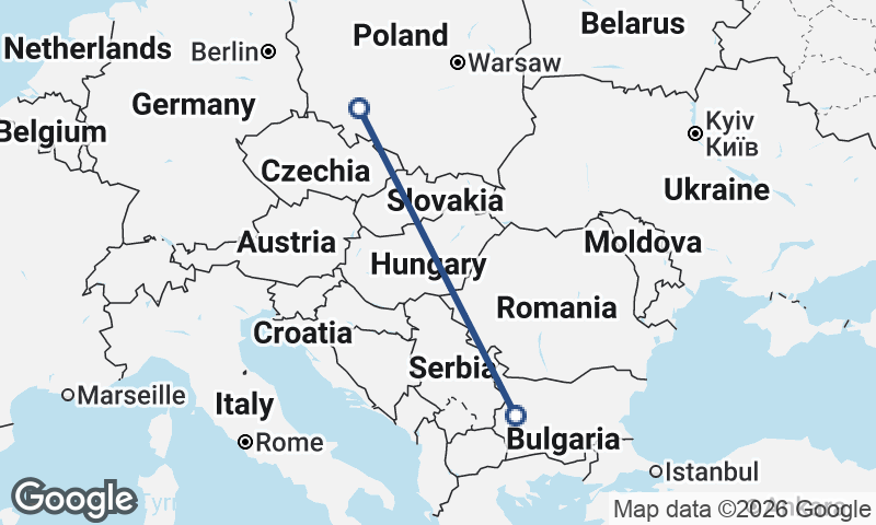 Wrocław to Sofia