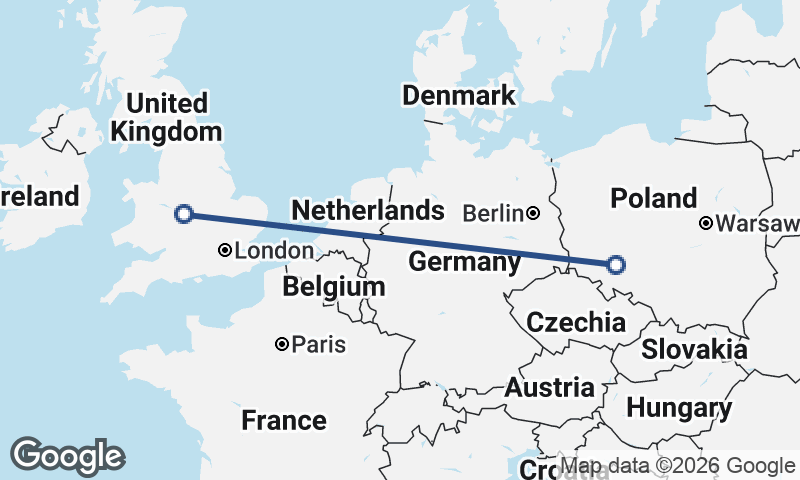 Wrocław to Birmingham