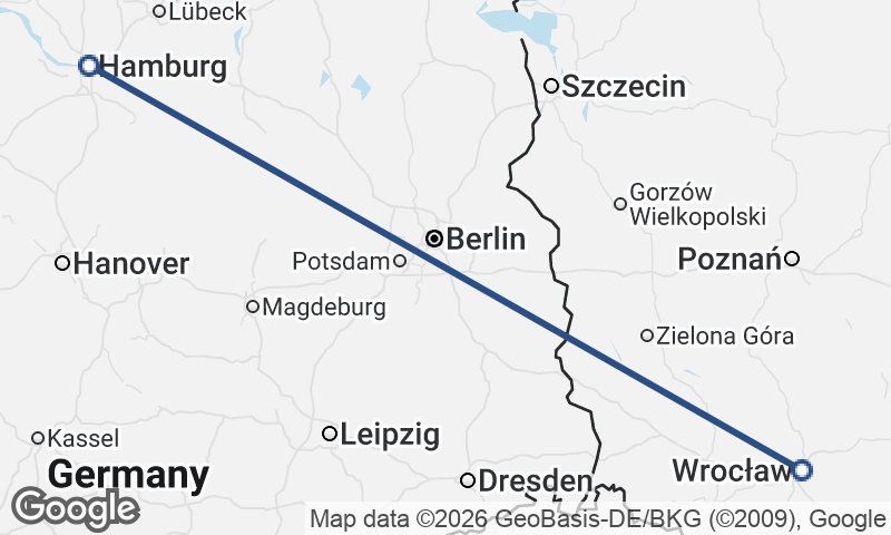 Wrocław to Hamburg