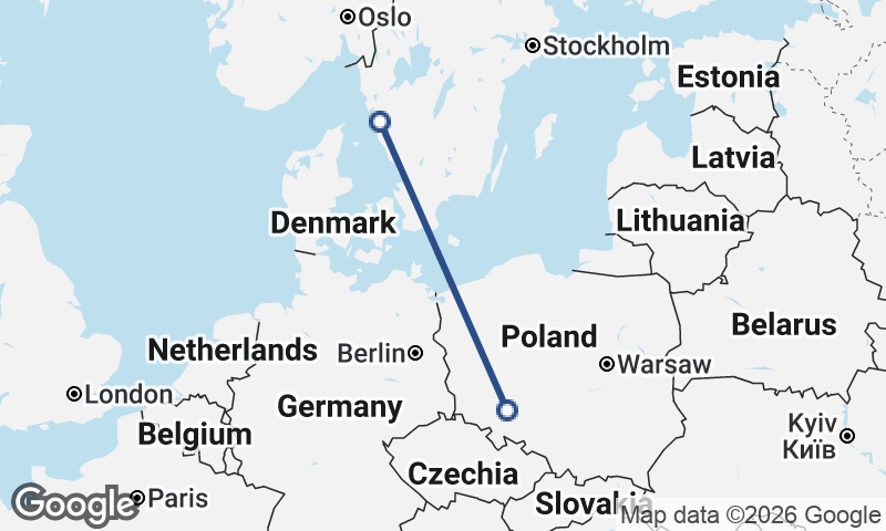 Wrocław to Göteborg