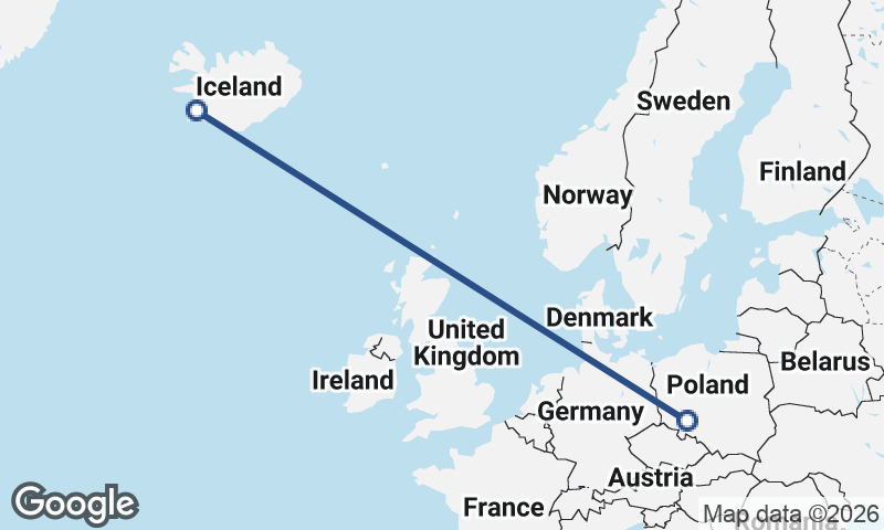Wrocław to Reykjavík
