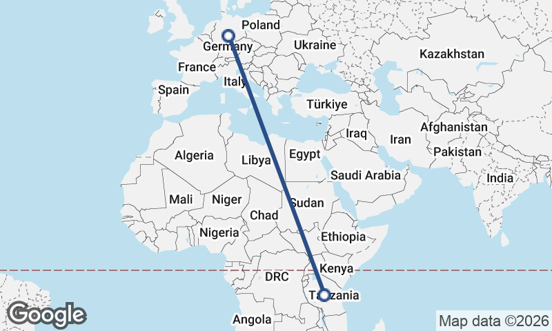 Germany to Tanzania