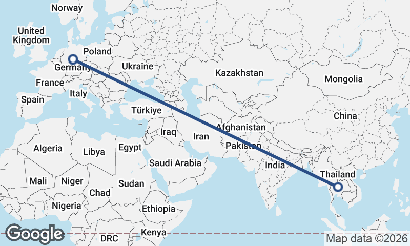 Germany to Thailand