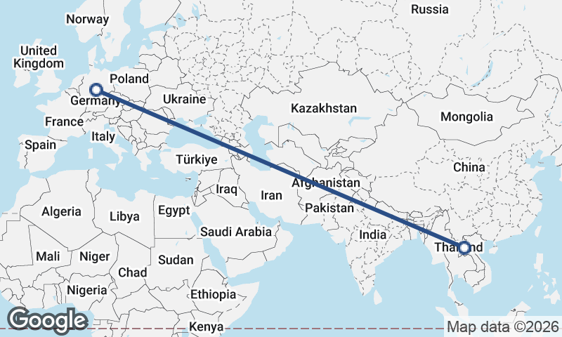 Germany to Laos