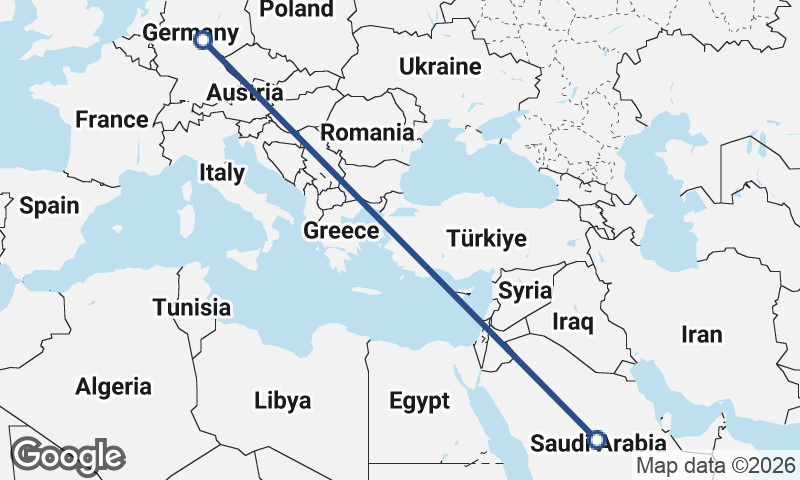 Germany to Saudi Arabia