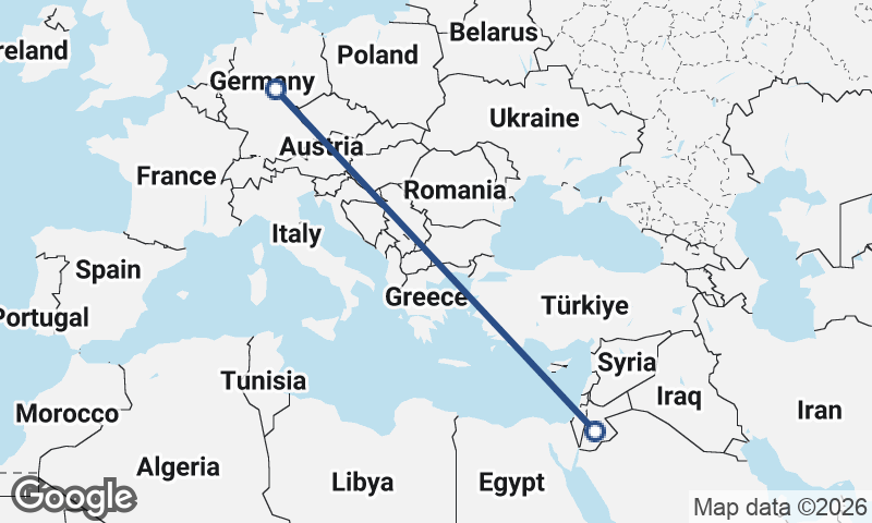 Germany to Jordan