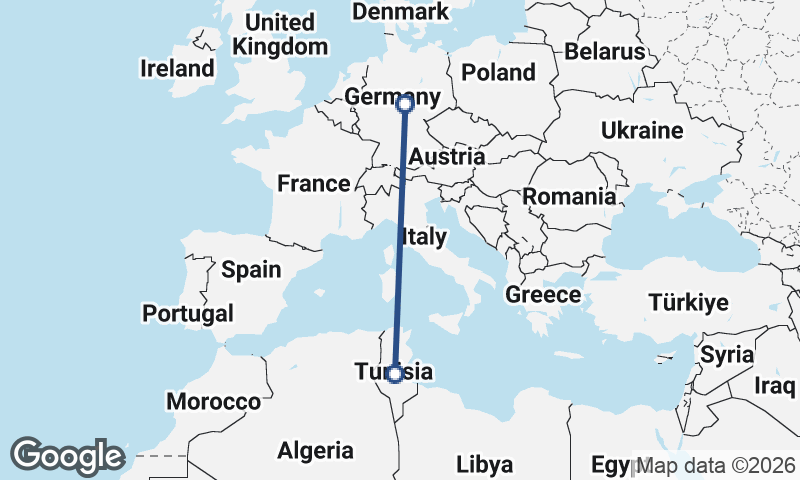 Germany to Tunisia