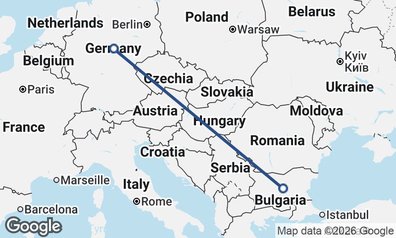 Germany to Bulgaria
