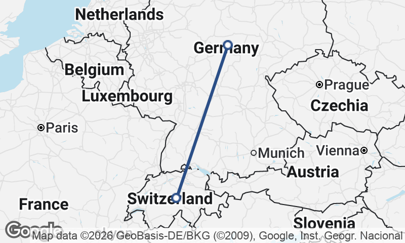 Germany to Switzerland
