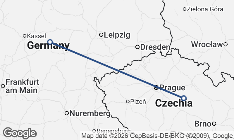 Germany to Czech Republic