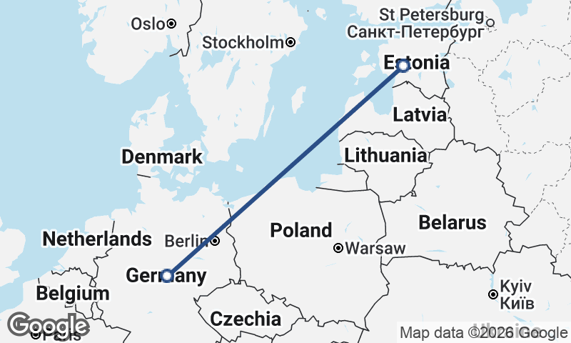 Germany to Estonia
