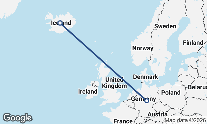 Germany to Iceland