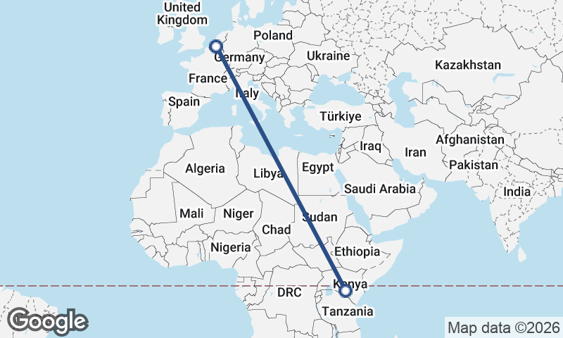 Antwerp to Nairobi