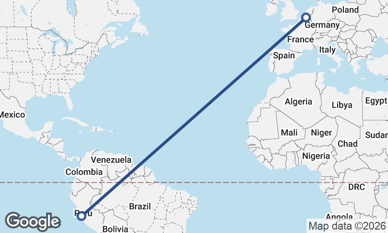 Antwerp to Lima