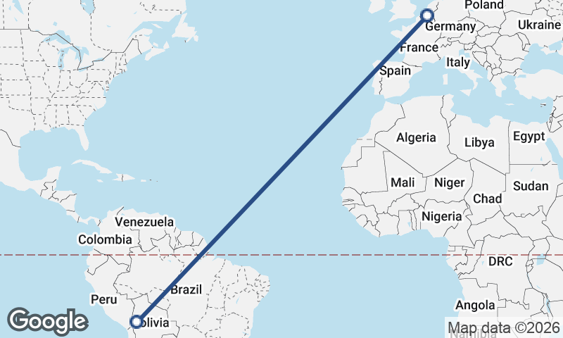 Antwerp to La Paz