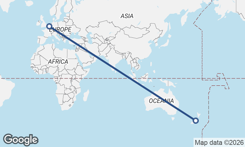 Antwerp to Christchurch