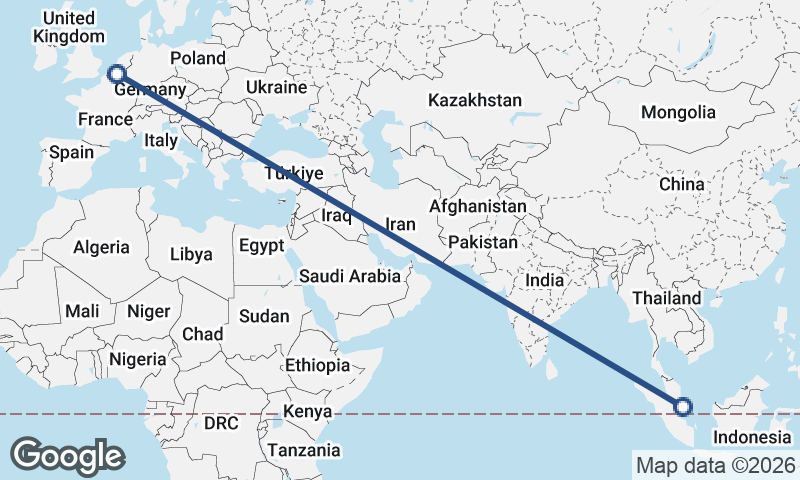 Antwerp to Singapore