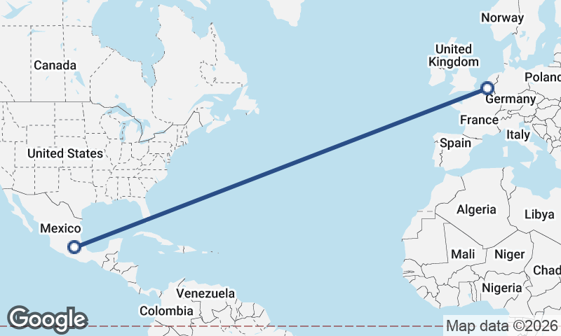 Antwerp to Mexico City