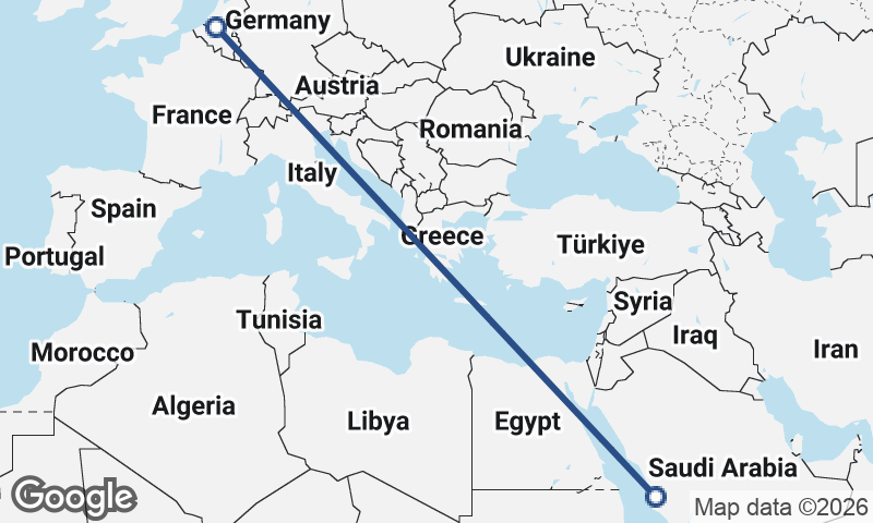 Antwerp to Mecca