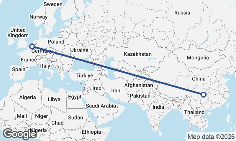 Antwerp to Chongqing