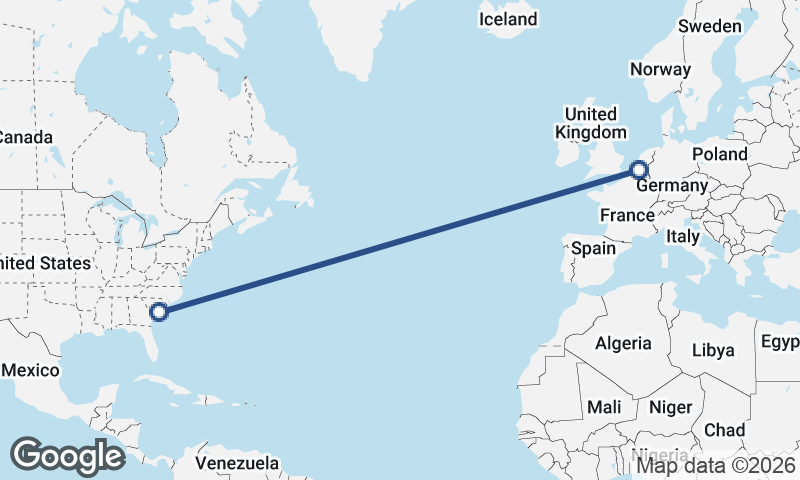 Antwerp to Charleston