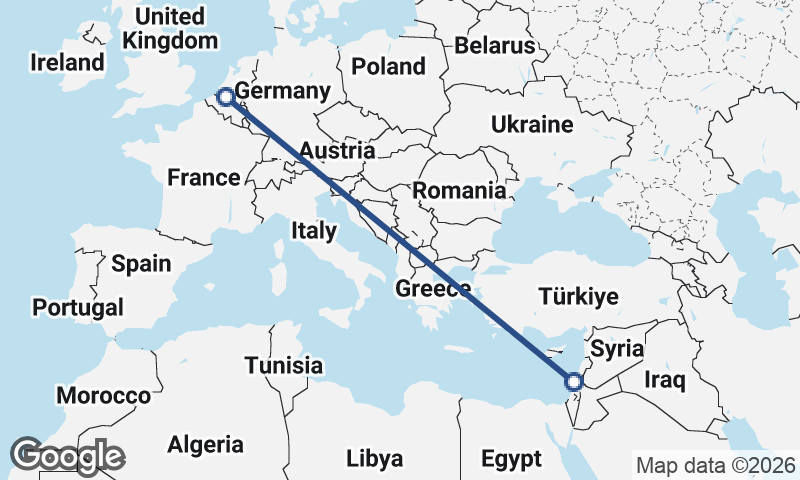 Antwerp to Haifa