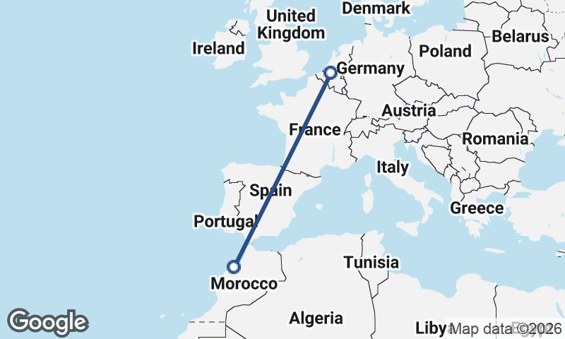 Antwerp to Casablanca