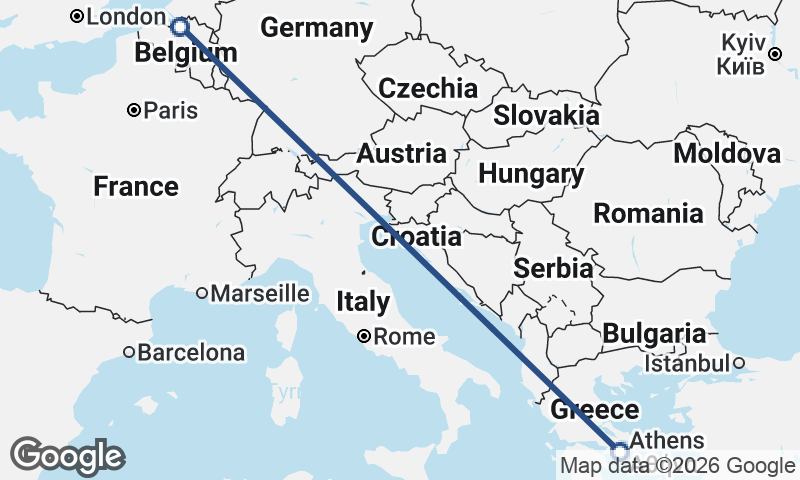 Antwerp to Athens