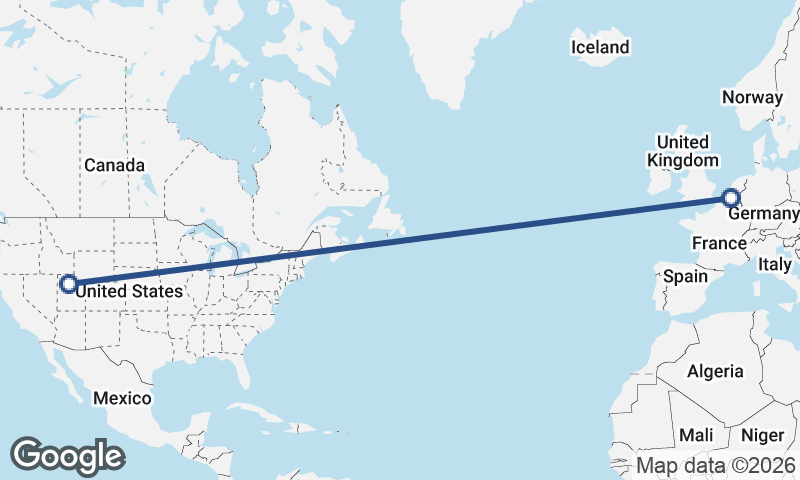 Antwerp to Salt Lake City