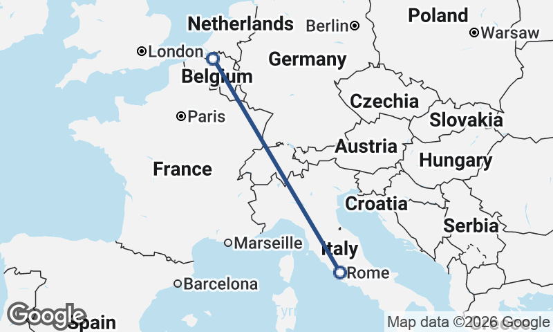 Antwerp to Rome