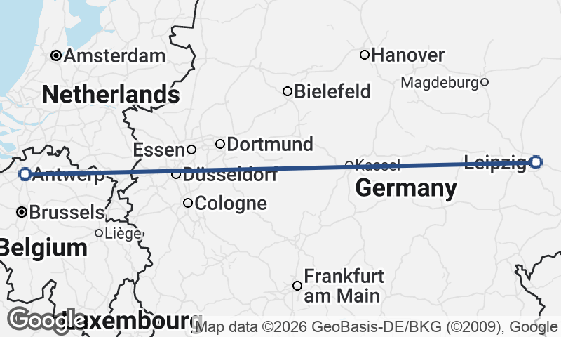 Antwerp to Leipzig
