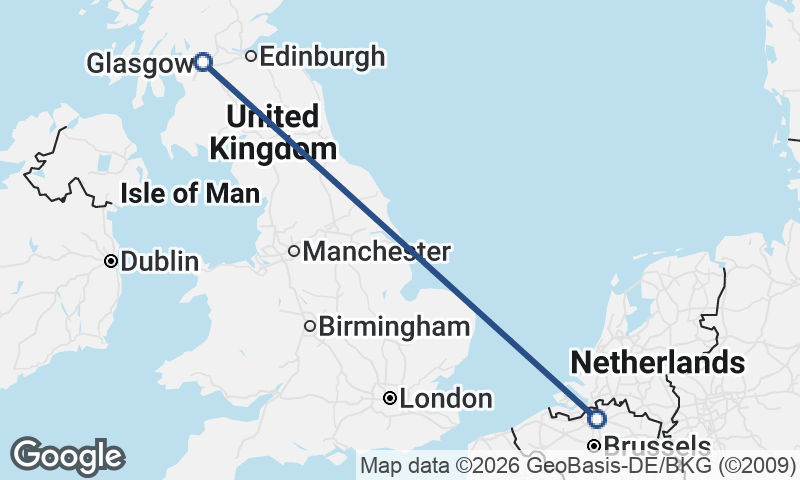 Antwerp to Glasgow