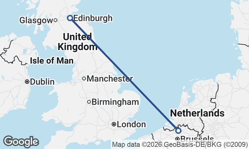 Antwerp to Edinburgh