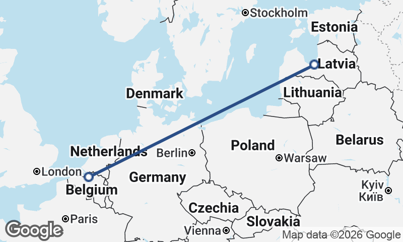 Antwerp to Riga