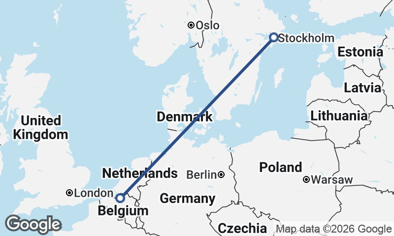 Antwerp to Stockholm