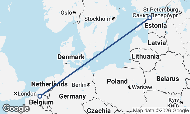 Antwerp to Tallinn