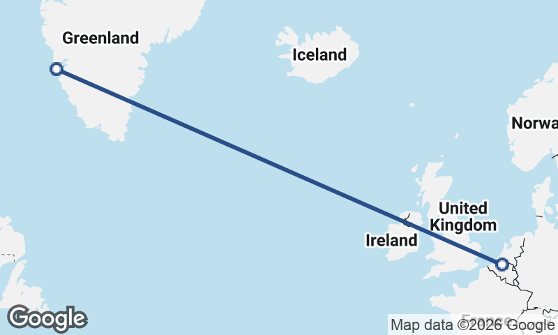 Antwerp to Nuuk