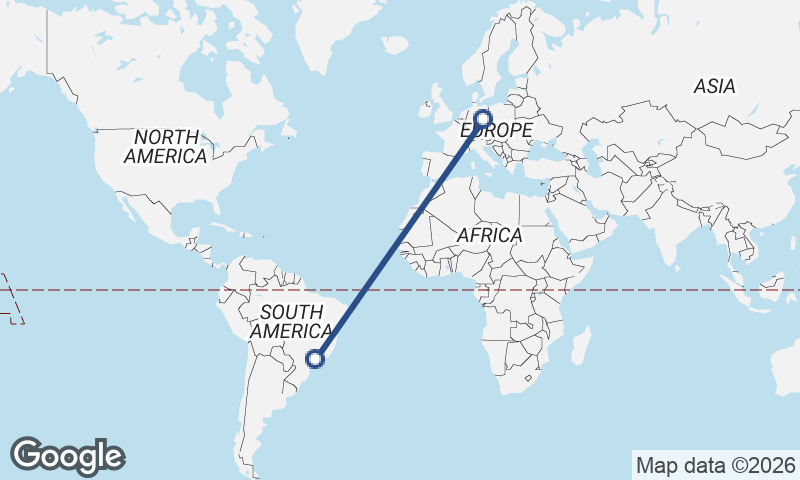 Leipzig to São Paulo