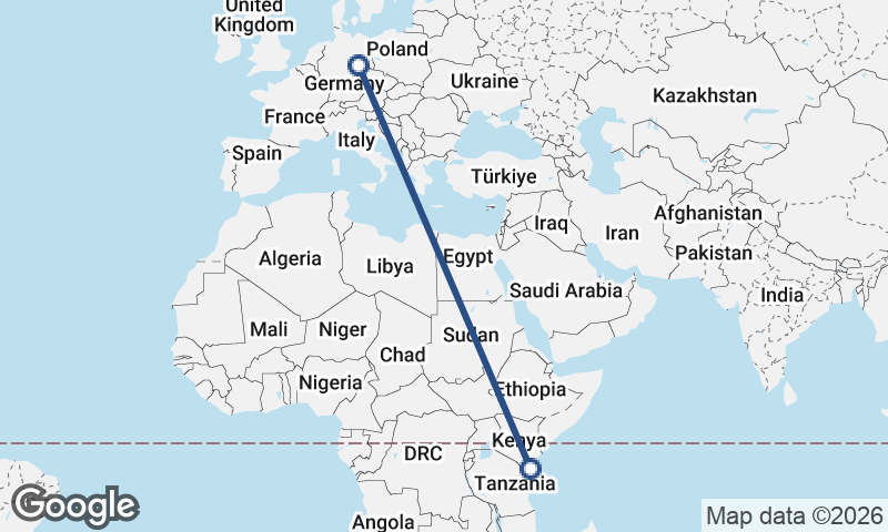 Leipzig to Mombasa