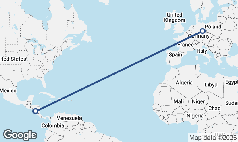 Leipzig to Managua