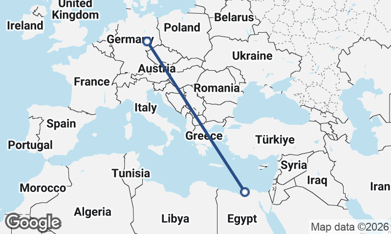 Leipzig to Alexandria