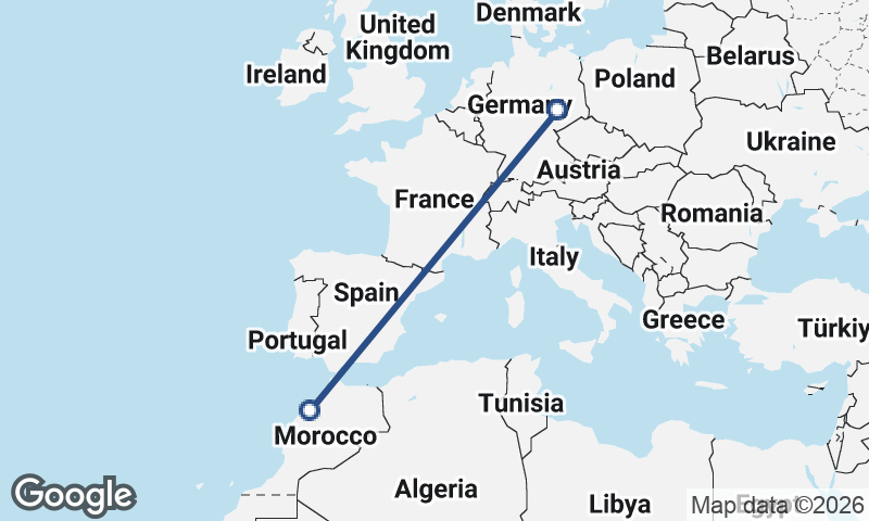 Leipzig to Casablanca