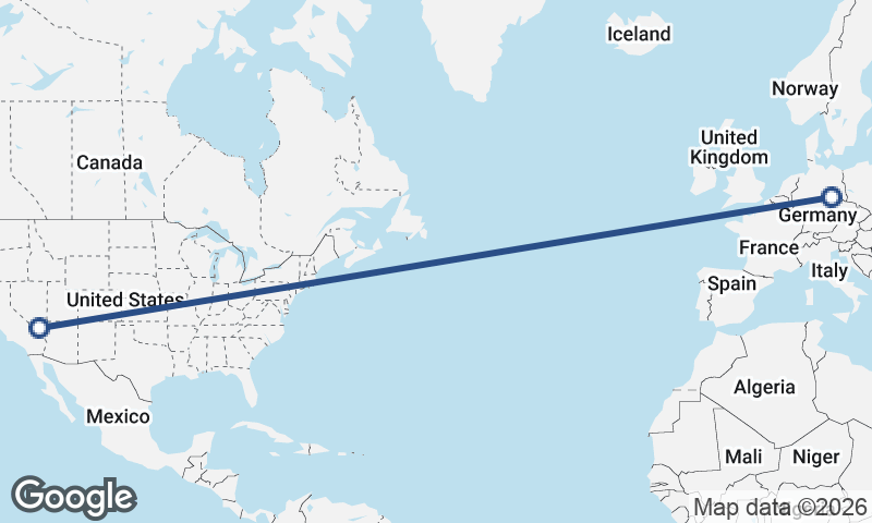 Leipzig to Las Vegas