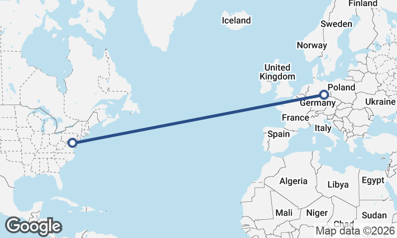 Leipzig to Baltimore