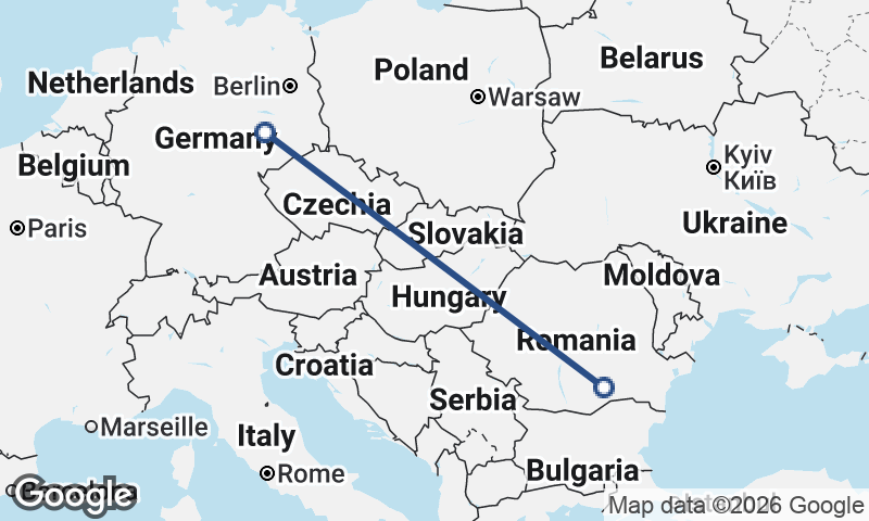 Leipzig to Bucharest