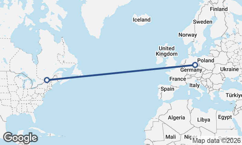 Leipzig to Montréal