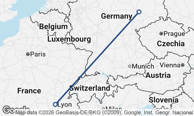 Leipzig to Lyon