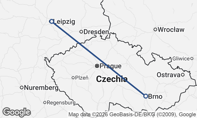 Leipzig to Brno