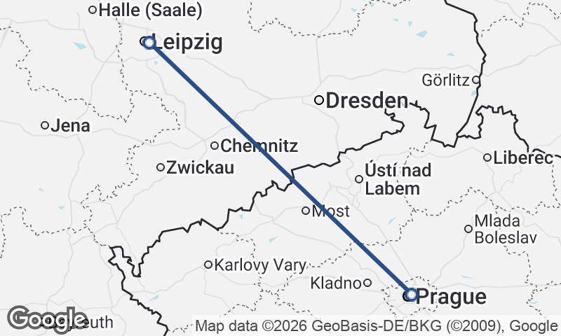 Leipzig to Prague